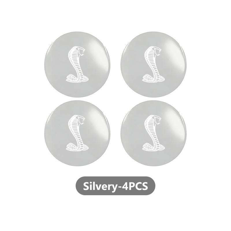 56mm 4pcs Car Wheel Center Hub Cap Badge Logo Sticker GT AC Mach-E Cobra GT350 GT500 2017 2018 2019 2020
