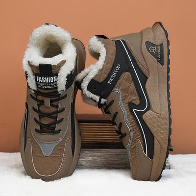 Erkek botları 2024 Yeni Kış Terlikleri Sıcak Erkek Ayakkabıları Su Geçirmez Kaymaz Peluş Spor Ayakkabıları Erkek tenis ayakkabıları Botlar Erkek Spor Ayakkabıları Kış