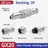 10Set GX20 Docking 2/3/4/5/6/7/8/9/10 Pin Male Female Butting Wire Cable Circular Aviation Socket Plug Panel Connector