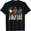 Schwarzer Cowboy Western Rodeo Melanin Black History Texas Herren T-Shirt