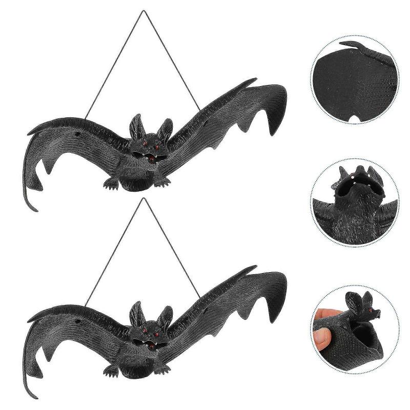 2 Pcs Animaniacs Toys Halloween Fake Bat Halloween Toys Prank Toys Halloween Prank Props