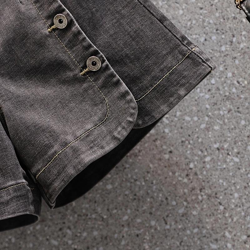 Jean Shorts Pants Women Cotton Summer Versatile Vintage Loose Large Size Casual Wide Leg Pants Shorts
