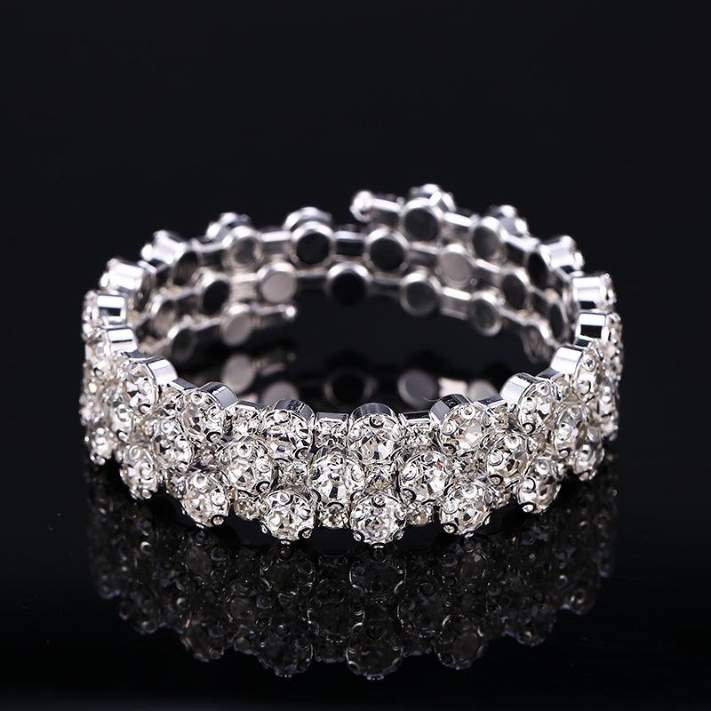 Modeschmuck Voller Diamant Strass Mehrschichtig Mehrreihig Kragen Braut Kristallkragen Kurzer Kragen Halskette