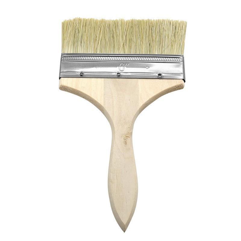 1/8-Inch Thick Bristle Paint Brush with Wooden Handle for Wall Painting, Graffiti, and Dust Cleaning