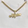 Atoztide Personalized Custom Engrave Name Necklace for Women Stainless Steel Butterfly Nameplate Choker Link Chain Jewelry Gifts