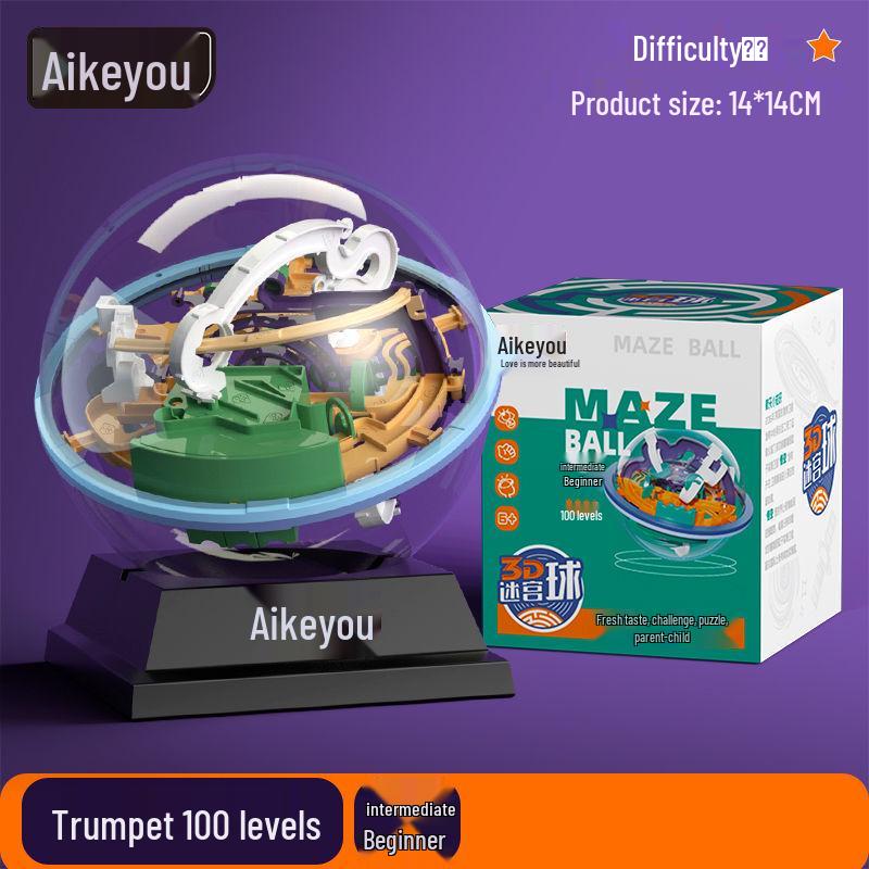 3D Maze Ball Puzzle: Educational Toy for Kids 6-8.