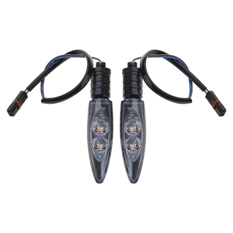 

2x Светодиодные указатели поворота для мотоцикла, универсальные индикаторы для R1200GS F800 F650GS прозрачный