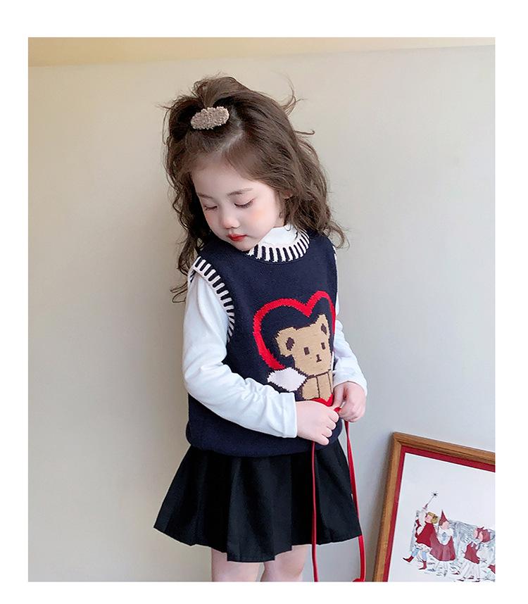 Ärmellose Strickweste für Kinder - Herbstpullover-Cardigan für Mädchen, 2025 Mode