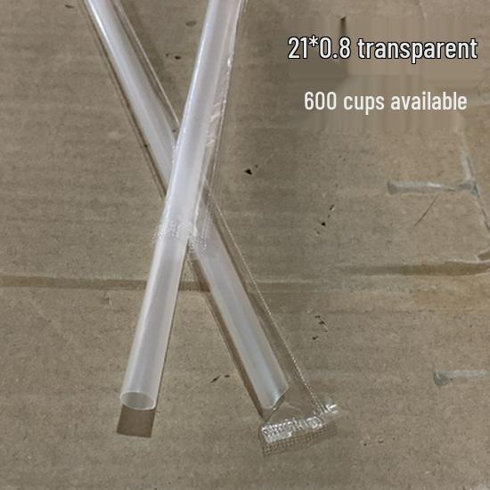 Individually Wrapped Transparent Sharp Tip Boba Straws - Pack of 1