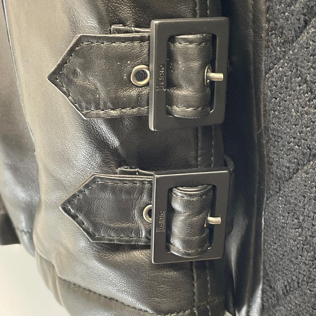 Herno ×Untitled Carlo Volpi Sheep Leather Colorful Zipper Double Rider Jacket 48 blackUsed