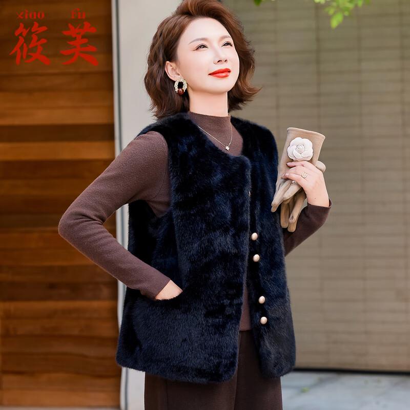 

Middle-Aged Women s Faux Mink Velvet Winter Vest XL