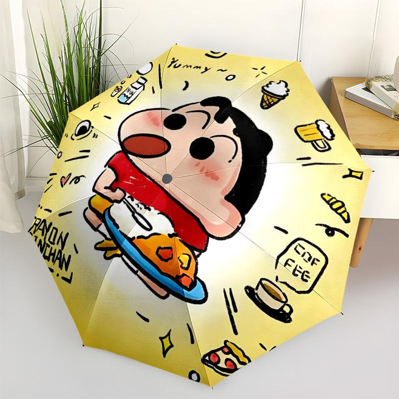 

1pc Crayon Shin-chan Automatic Open/Close Umbrella - Compact Travel Umbrella with 8-Rib Durable Frame, Lightweight & Portable for Commuting, Fashionab