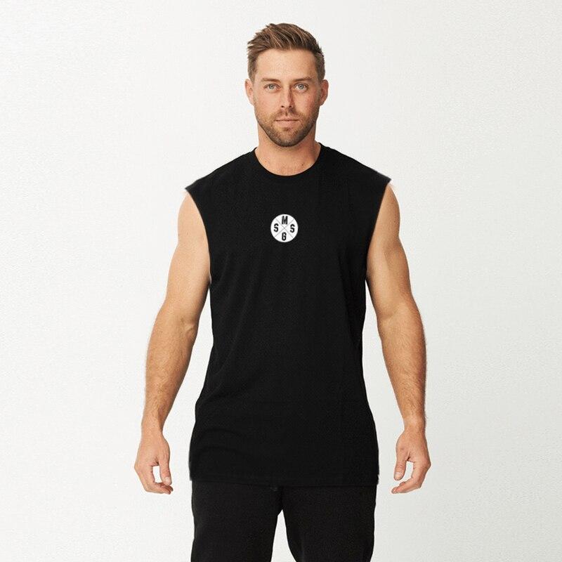 Muscleguys   Neues Herren Fitness Top Bedrucktes Shirt Sommer Sport T-Shirt  Schnelltrocknende Weste Laufen Bodybuilding