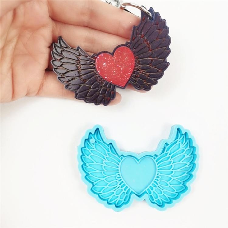 Angel Wings Keychain Silicone Mold Pendant Handmade Mold Birthday Gift Jewelry