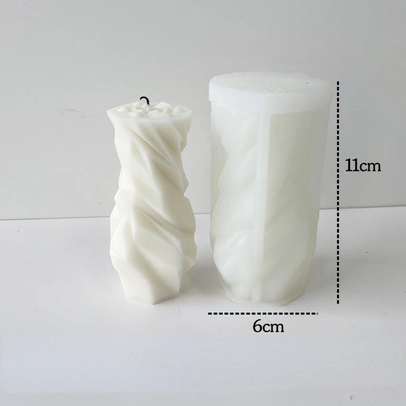 

Geometric Diamond Column Candle Silicone Mold DIY Handmade Soap Gypsum Epoxy Casting Molds Home Decoration Crafts Gifts