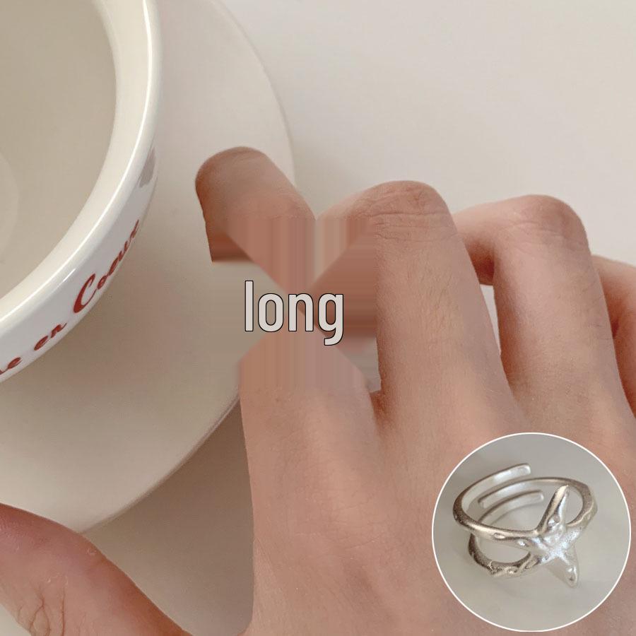 Elegant S925 Silver-Plated Light Blue Open Ring for Women - Versatile, Fashionable, and Luxurious Index Finger Design.