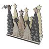 Kitchen Table Decoration Wooden Christmas Tree Napkin Holder, Freestanding Tissue Dispenser with Star And Snowflake Decor, Party Supplies Decorative