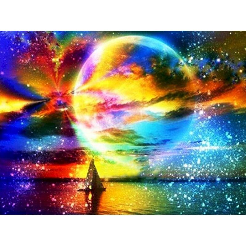 5D DIY Round Diamond Painting Planet Diamond Embroidery Universe Scenery Cross Stitch Mosaic Sale Adults Kits Home Decoration