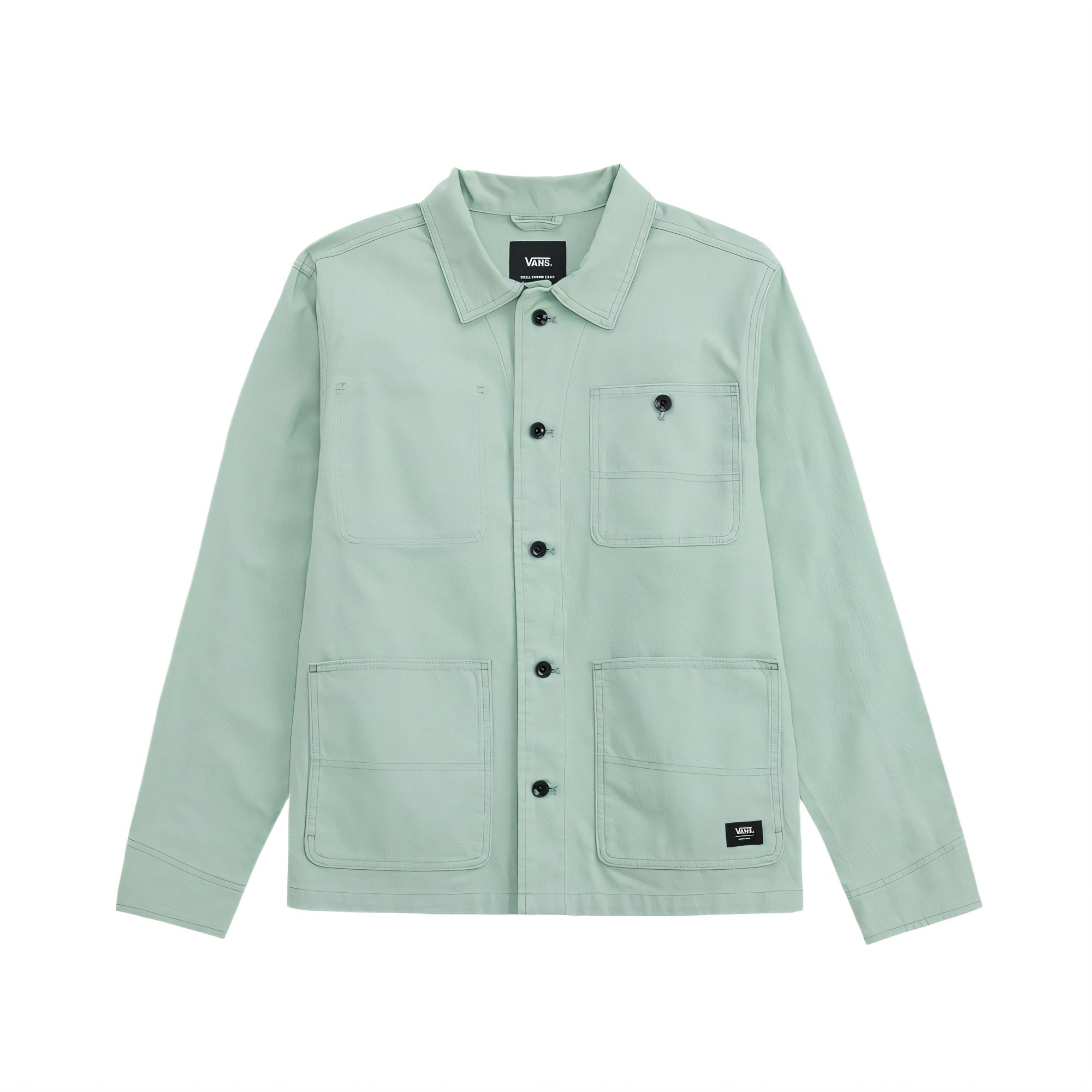 Vans DRILL CHORE Jackets Men s Green Lapel Moderate Other VN000KV1EMW L