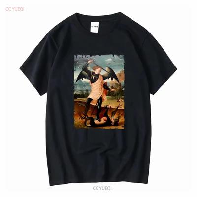 Catholic Natural T Shirt Saint Michael Archangel V27 Vintage Sizes S 5XL Vintage Washed Comfortable Soft Top For Everyday Wear