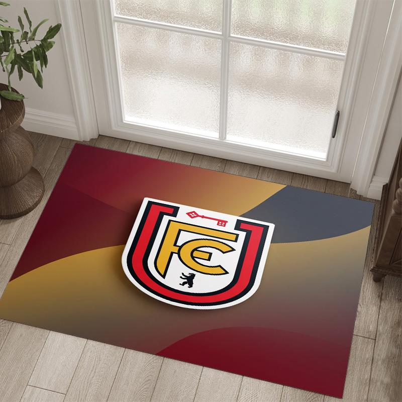 Union Berlin FC Design Crystal Velvet Carpet Cozy Non?Slip Printed Rug For Bedroom Living Room Entrance