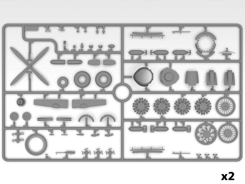 ICM 80th Anniversary Set with USAAF Pilot Crew Plastic Model Kit 48322 1/48 D-DAY B-26B & (Airplane)