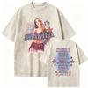 Retro Gewaschen Shakira LMYNL Welttournee 2026 T-Shirts Las Mujeres Ya No Lloran Doppelseitiger Druck T-Shirt Herren Damen Oversized T-Shirts