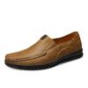 Genuine Leather Men's Casual Shoes 2024 New Round-Toe Luxury Loafers Men Brand Designer Driving Moccasin Men Soft Flats Retro