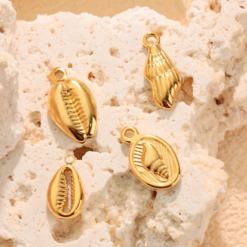 European & American Ocean Series Seashell Stainless Steel Plated Jewelry: DIY Fashion Bracelets, Earrings & Necklace Accessories