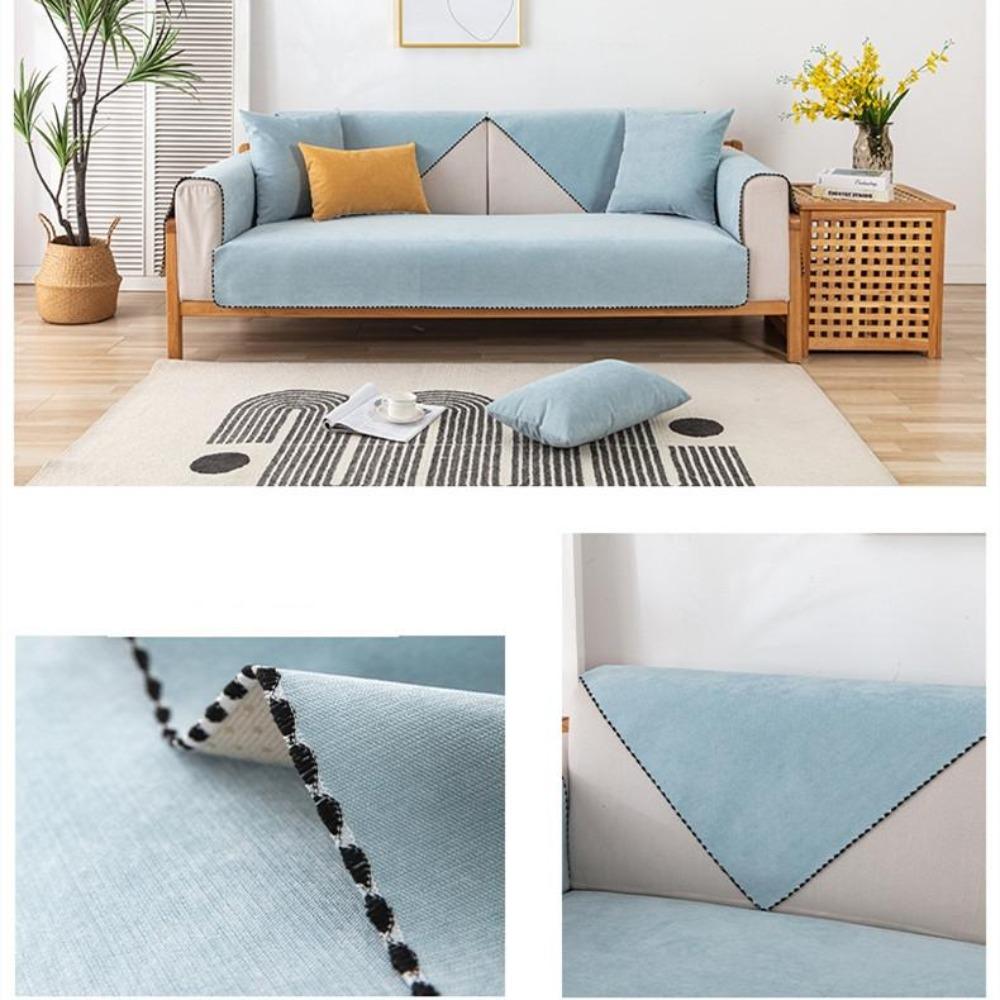 1 stücke Einfarbige Couchbezüge Wasserabweisende Sofamatte mit Hundeabwehrmittel, rutschfeste, waschbare Liegestuhlschutzbezüge