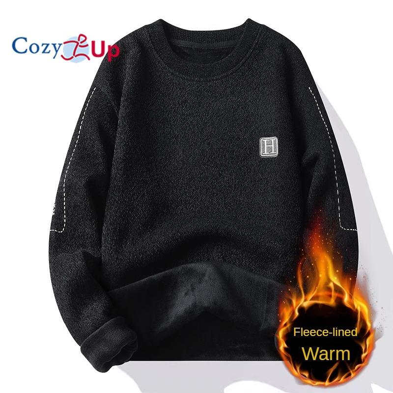 

Чоловічий теплий плюшевий і потовщений светр із вишивкою Cozy Up 2XL темно-сірий