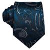 Hi-Tie Fashion férfi kék Paisley nyakkendő Hanky ​​mandzsettagombok üzleti esküvőre