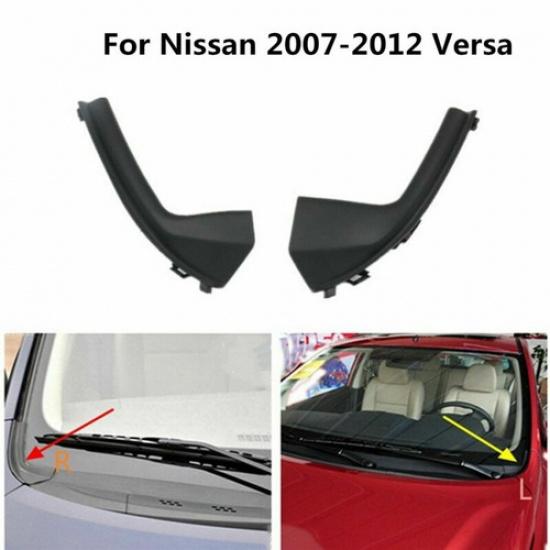 

For Nissan 2007-2012 Versa Sedan Hatchback Pair Cowl Grille Outer Cover 2PCS