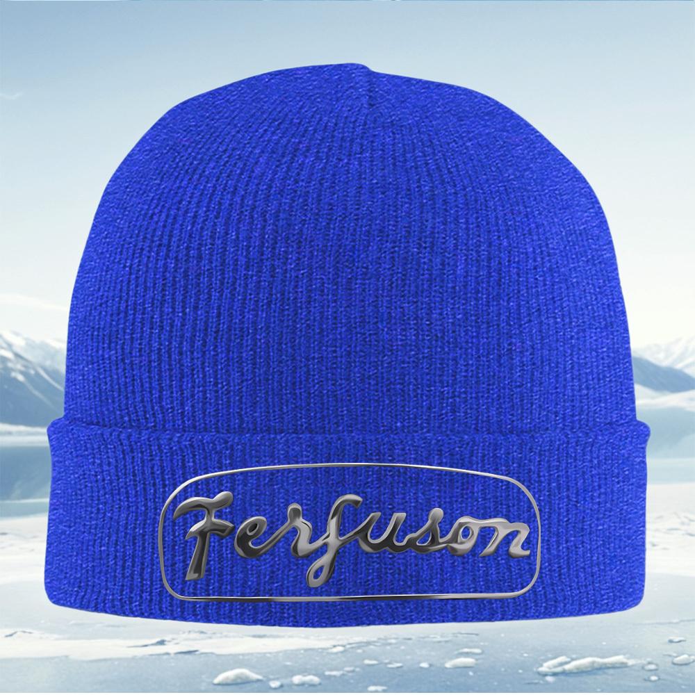 Ferguson stylish metallic logo design Men Women Unisex Knitted Hat Beanie Pullover Cap Winter Thermal Warm Christmas Outdoor Cyc