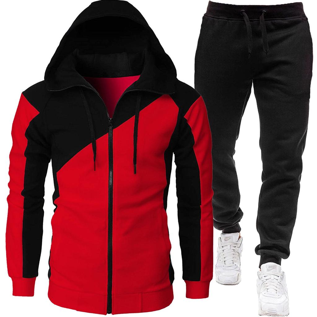 Men's Two-Tone Sports Jacket + Velvet Winter Suit 