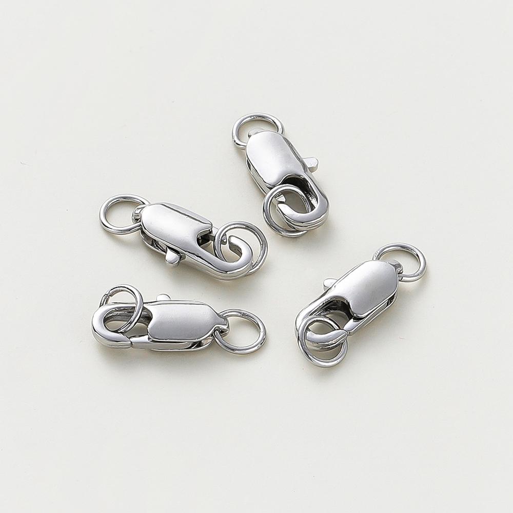 14K/18K Gold Plated Brass 10Pcs Lobster Clasp with 20Pcs Open Jump Rings DIY Findings Kits Connector for Bracelet Jewelry Making