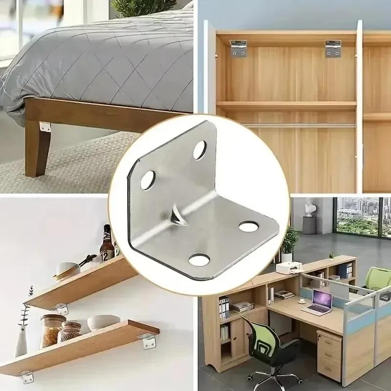 Right Angle Shelf L Bracket Home Hardwares Fixed Furniture Fittings Hardware Metal Brackets on Angle Corner Protector Fixations