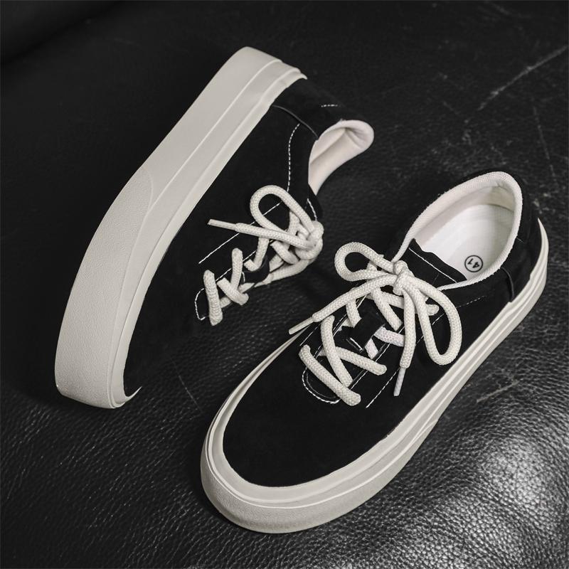 

Artistic Port Style Board Shoes for Men in Autumn Fashionable Breathable Versatile Thick Soled Height Increasing Shopping Shoes 44 чорний