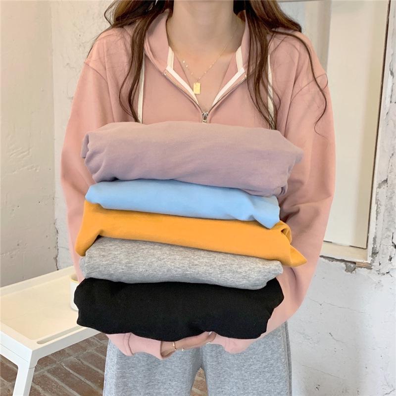 Chic Hong Kong Style Women's Zipper Hoodie - Spring/Autumn 2023, Thin & Short for Petite Frame, Versatile Cardigan