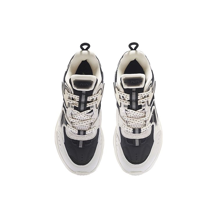 Li Ning Space Shock Absorption Low Top Sports Casual Shoes Women Sneakers White Black AGCR332-9