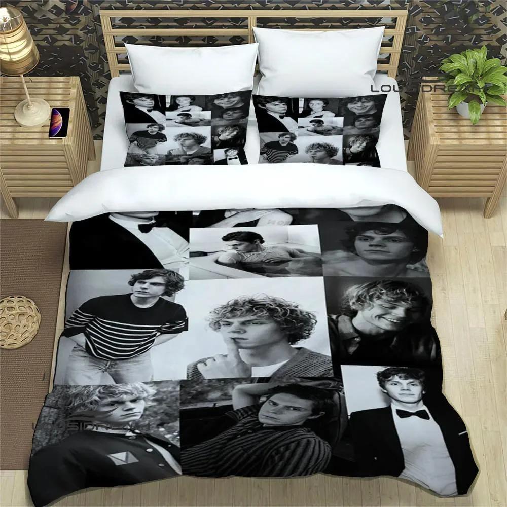 3D Evan Peters Pattern Bedding Sets Exquisite Bed Supplies Set Duvet Cover Bed Comforter Set Bedding Set Luxury Birthday Gift