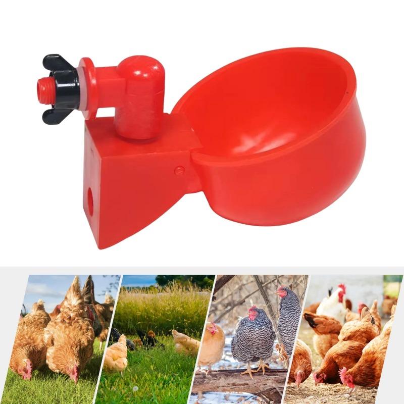 6-36Pcs Chicken Duck Drinking Cup Automatic Drinker Chicken Feeder Plastic Poultry Farm Water Drinking Cups Easy Installation