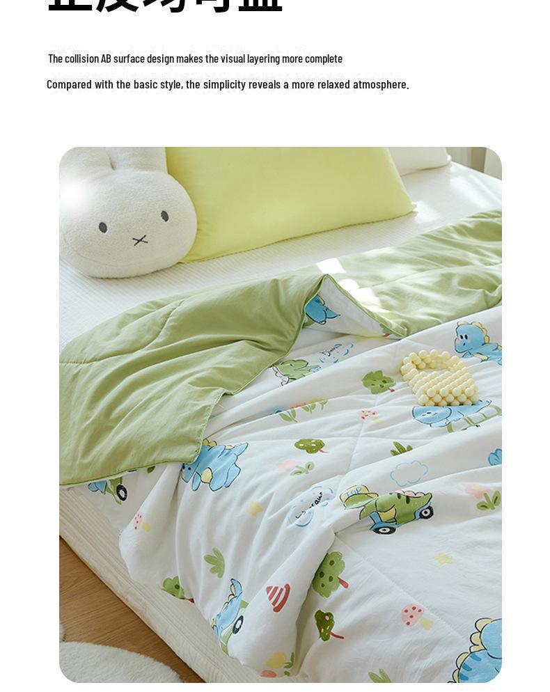 Class A Summer Cool Quilt: Double Yarn for Mother & Baby - Lightweight Air Conditioning Quilt for Kids, Students, and Dorms