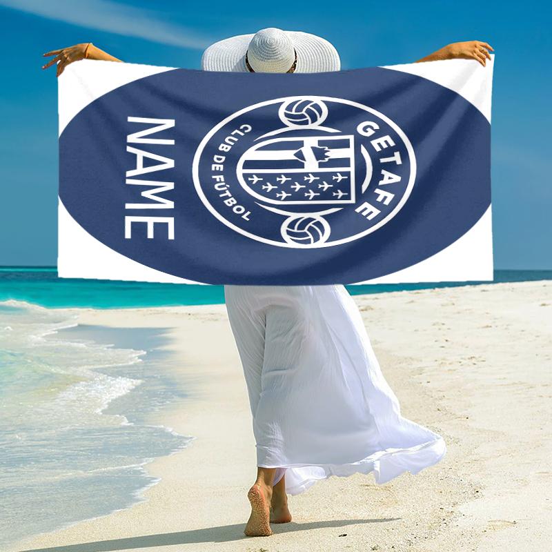 Personalized Getafe FC Crest Beach Towel Microfiber Beach Towel Thin Absorbent for Beach Swimming Yoga Bath Sports. 0910136