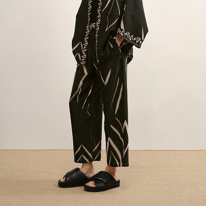 Less 2025 Autumn Mulberry Silk Blend Casual Pants