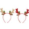 Youqi Christmas Antler Glitter Headband - Festive Party Decoration Accessory