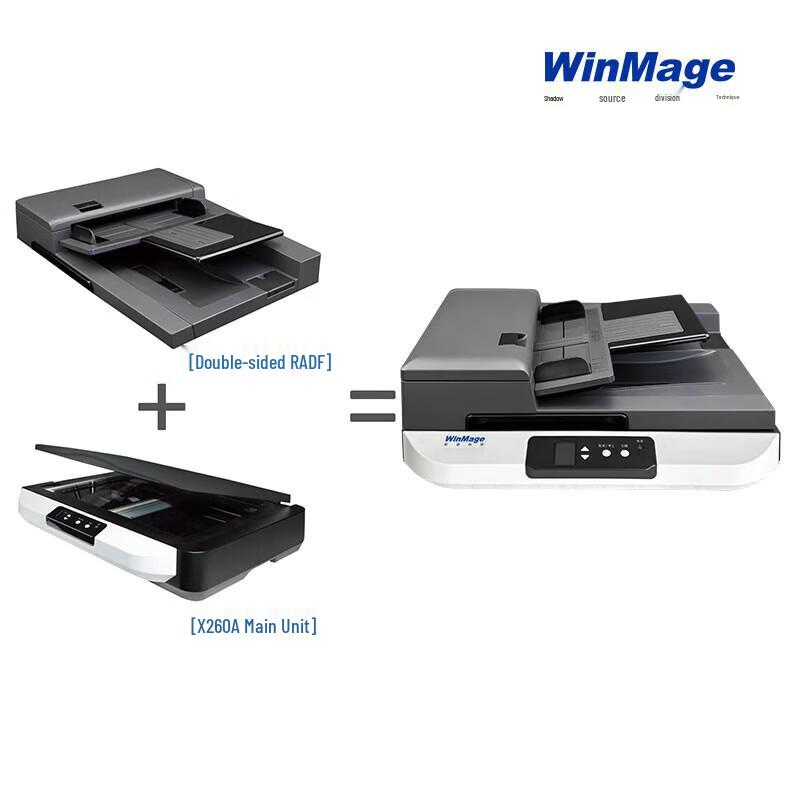Yingyuan X260A+F060 A3 Flatbed & Feeder Scanner CN Plug (adapter Included)
