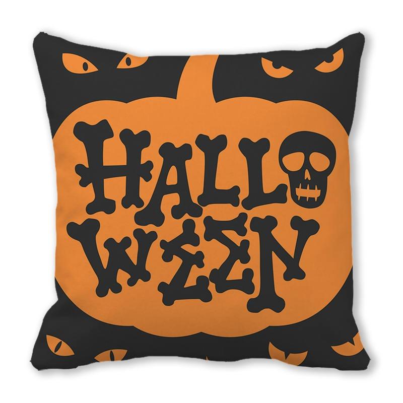 Kissenbezug für Halloween-Dekoration, schwarze Katze, Kürbislaternen-Muster, geeignet für Wohnzimmer, Sofa, Zimmerdekoration, Geschenk