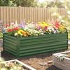 Raised garden bed, rectangular, galvanized steel tubes, 180 x 90 x 59 cm