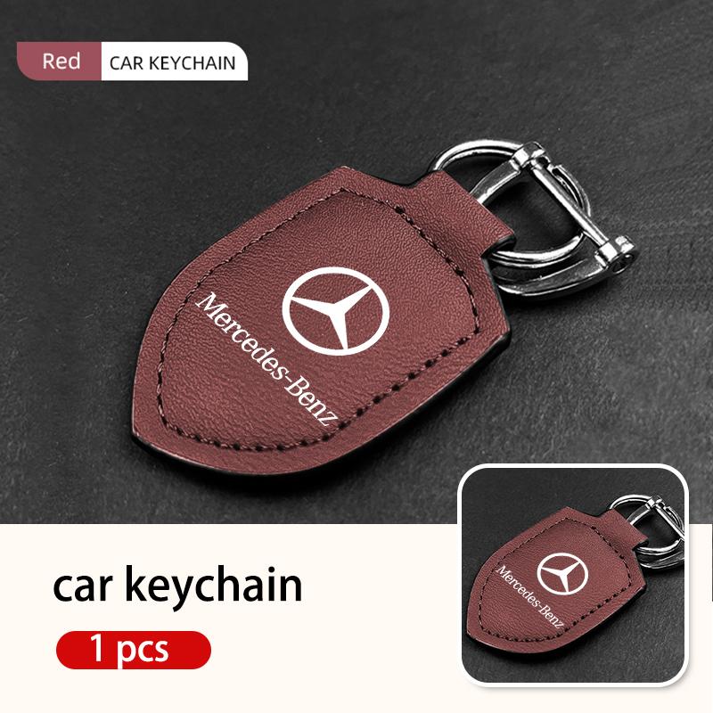 

GLC GLB Leather Emblem Car Keychain Metal Keyring Ring Chain Styling For Mercedes Benz W211 W124 W176 W177 C180 C200 C260 C300